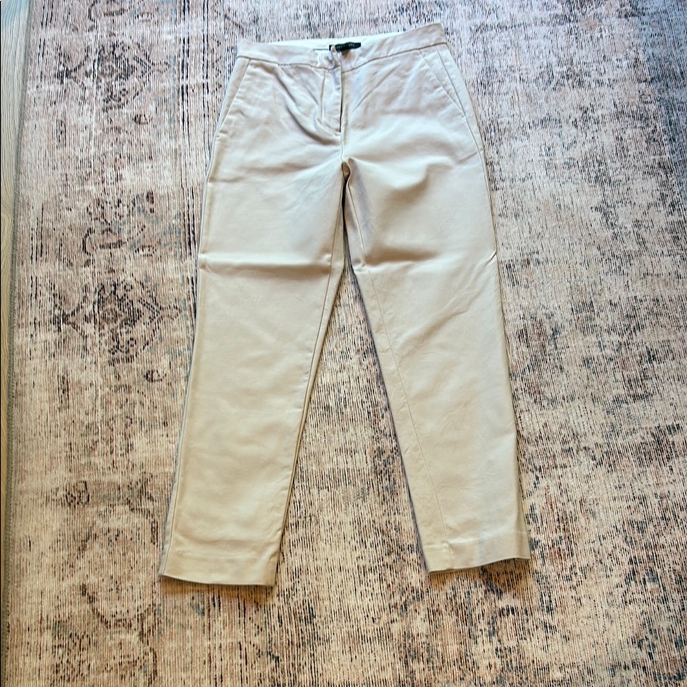 Ann Taylor Tan Chinos Classic Cotton-Blend